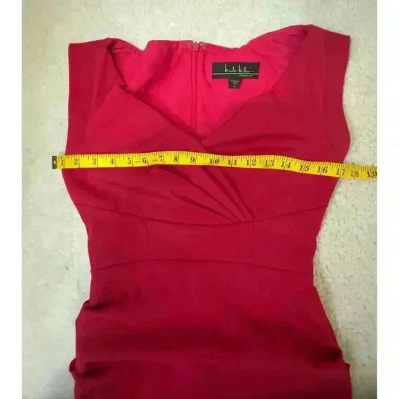 Nicole Miller Women's Red Midi Dress Size 2 - Picture 8 of 12